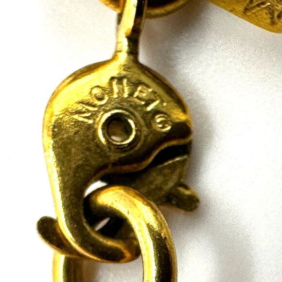 Monet vintage very long gold tone chain necklace - Picture 7 of 10